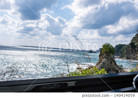 【#Shimane】The sea I saw while driving 140414059