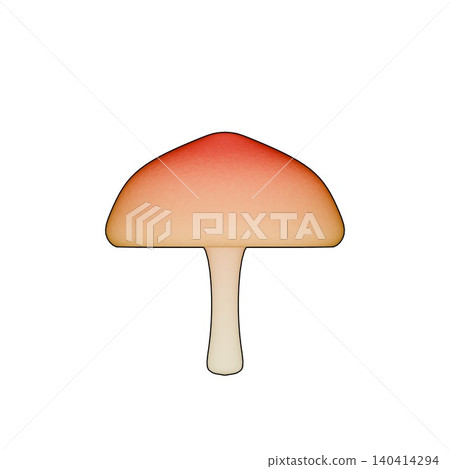 Illustration of a red mushroom on a white background Illustration of a red mushroom on a white background 140414294