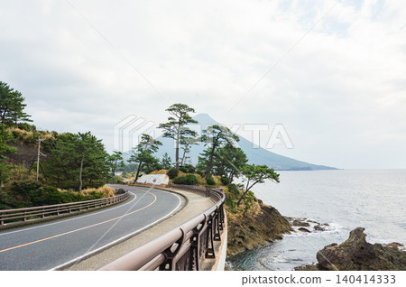 The Ibusuki Skyline runs along the coast, offering a spectacular view of Mount Kaimon. The Ibusuki Skyline runs along the coast, offering a spectacular view of Mount Kaimon. 140414333