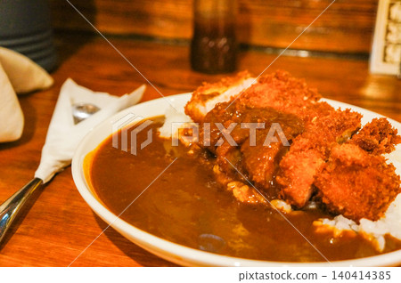 Delicious katsu curry I ate in Kagoshima City 140414385
