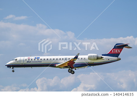 Blue sky over Sendai Airport, plane landing, Natori City, Miyagi Prefecture Blue sky over Sendai Airport, plane landing, Natori City, Miyagi Prefecture 140414635
