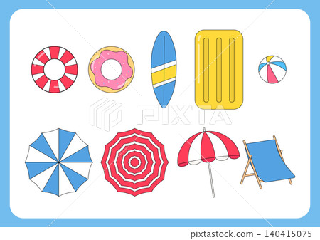 Vector illustration of swimming equipment. 140415075