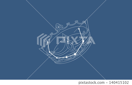 An illustration of the Corona Borealis constellation (with a white crown and constellation lines) against a navy blue background. An illustration of the Corona Borealis constellation (with a white crown and constellation lines) against a navy blue background. 140415102