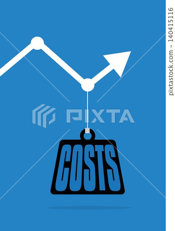 Business Graph Pulled Down by Heavy Costs Stock Illustration Business Graph Pulled Down by Heavy Costs Stock Illustration 140415116