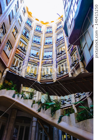 Gaudí, Casa Milà, open staircase area Gaudí, Casa Milà, open staircase area 140415250