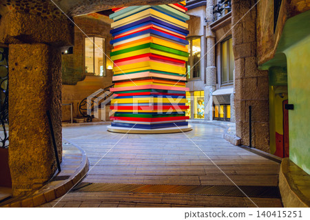 Gaudí, Casa Milà, atrium monument Gaudí, Casa Milà, atrium monument 140415251