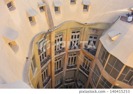 Gaudí, Casa Milà, upper part of the atrium Gaudí, Casa Milà, upper part of the atrium 140415253