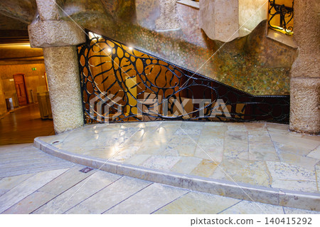 Gaudí, Casa Milà, staircase base ornament 140415292