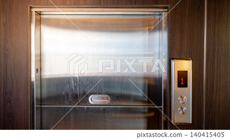 Dumbwaiter lift, also known as food lift or small freight elevator 140415405