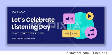 Social Media Cover for World Listening Day Flat Cartoon Hand Drawn Illustration Social Media Cover for World Listening Day Flat Cartoon Hand Drawn Illustration 140415510