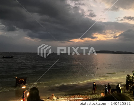 Night view of Ao Nang Beach in Krabi, Thailand Night view of Ao Nang Beach in Krabi, Thailand 140415851