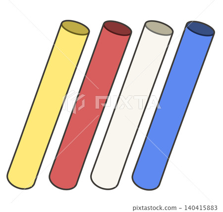 Set of four batons in red, yellow, blue, and white. Set of four batons in red, yellow, blue, and white. 140415883