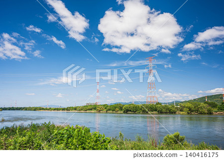 Yodo River scenery, Takatsuki City, Hirakata City, Osaka Prefecture 140416175