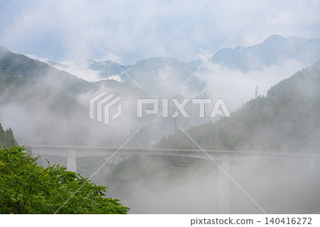 [Saitama Prefecture, Chichibu] Raiden Nijurokugi Bridge, Takizawa Dam 140416272