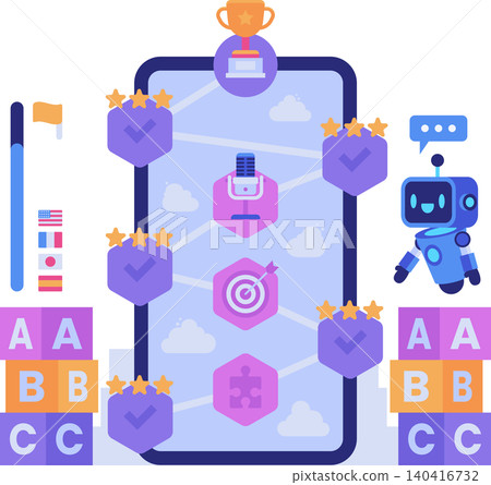 Language Learning App with AI Robot and Gamified Path Language Learning App with AI Robot and Gamified Path 140416732
