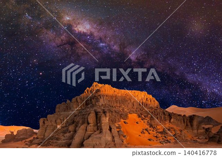 beautiful night sky with stars and milky way 140416778