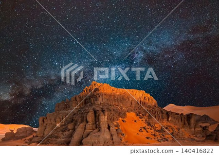 beautiful night sky with stars and milky way 140416822