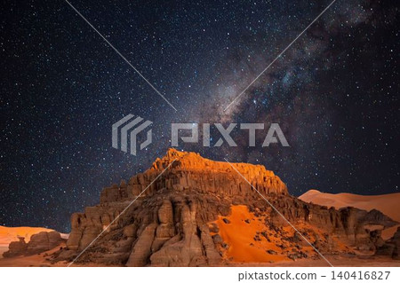 beautiful night sky with stars and milky way 140416827