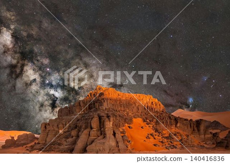 beautiful night sky with stars and milky way 140416836