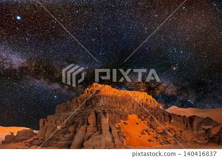beautiful night sky with stars and milky way 140416837