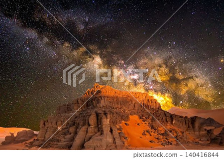 beautiful night sky with stars and milky way 140416844