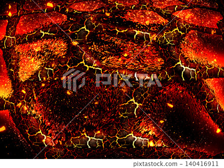 Abstract background texture of a lava surface glowing with magma | Volcanic energy and scorching crack pattern Abstract background texture of a lava surface glowing with magma | Volcanic energy and scorching crack pattern 140416911