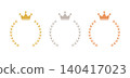 Gold, Silver, and Bronze Awards: Laurel Wreath and Crown Ranking Icon Set No. 1 140417023