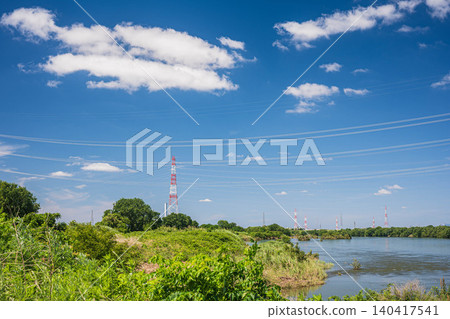 Yodo River scenery, Hirakata City, Osaka Prefecture 140417541