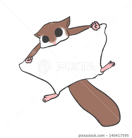 A simple illustration of a flying squirrel. A simple illustration of a flying squirrel. 140417595