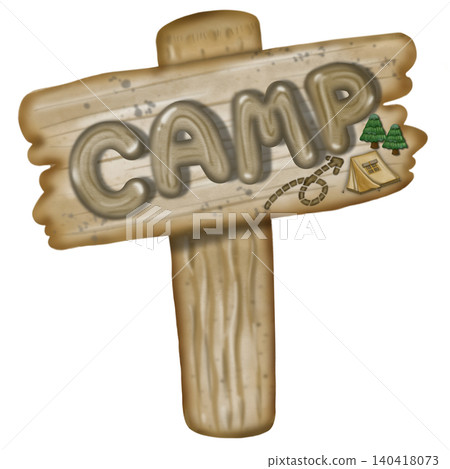 Sign Board hand drawn wooden street elements. Guide line travel,for camping arrow old banners in cute simple style. 140418073