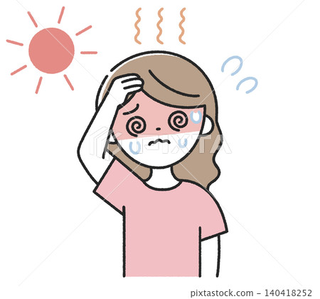 A woman with heatstroke A woman with heatstroke 140418252