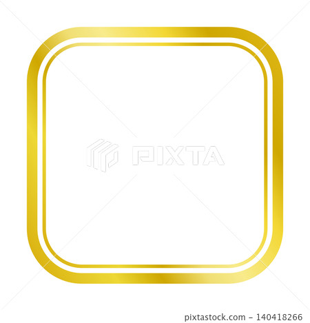 Simple square double frame (gold gradient, rounded corners) 009 Simple square double frame (gold gradient, rounded corners) 009 140418266