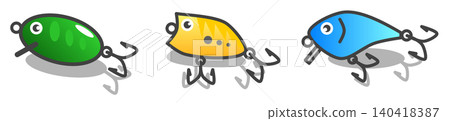 圖示為路亞釣魚這種休閒活動中使用的擬餌。 140418387
