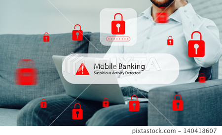 Scam call warning through SMS about mobile banking security risks 140418607