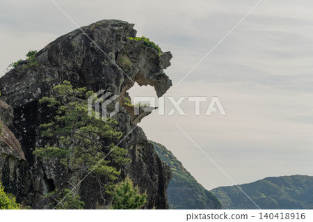 獅子岩,世界遺產,熊野市,三重縣 獅子岩,世界遺產,熊野市,三重縣 140418916