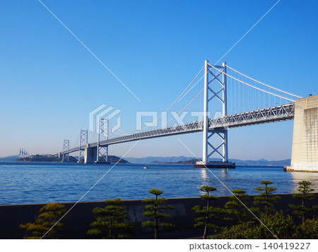 Seto Ohashi Bridge as seen from Seto Ohashi Memorial Park (Bannosu Midori-cho, Sakaide City, Kagawa Prefecture) Seto Ohashi Bridge as seen from Seto Ohashi Memorial Park (Bannosu Midori-cho, Sakaide City, Kagawa Prefecture) 140419227