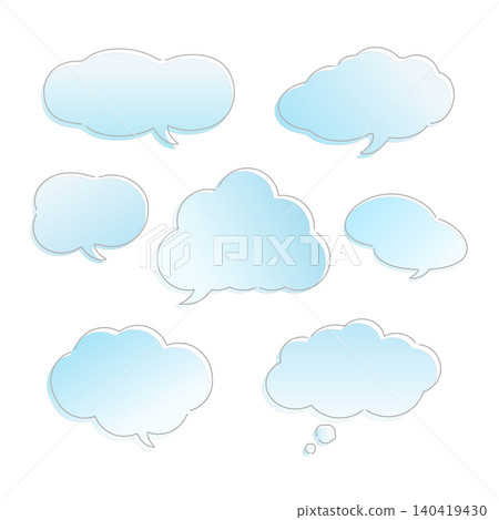 蓬鬆雲朵對話框套裝 蓬鬆雲朵對話框套裝 140419430