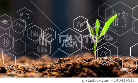 Smart farm technology grows plants with data and innovation for better crop management Smart farm technology grows plants with data and innovation for better crop management 140419535