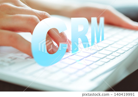 Using CRM software on a keyboard to manage customer data and interactions effectively Using CRM software on a keyboard to manage customer data and interactions effectively 140419991