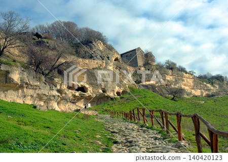 Chufut-Kale, a medieval cave city-fortress in Crimea, Bakhchisaray. Chufut-Kale, a medieval cave city-fortress in Crimea, Bakhchisaray. 140420123