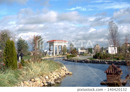 Park with a Water Canal in New Chersonesus, Crimea Park with a Water Canal in New Chersonesus, Crimea 140420132
