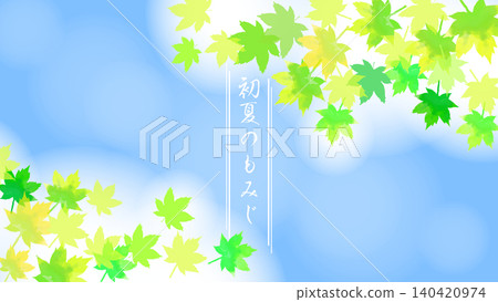 日式畫框中的夏日楓葉 140420974