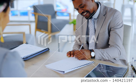 Black man, writing and documents with contract for signature, deal or agreement on office desk. African businessman, employee or intern filling out form, application or paperwork in recruit or hiring Black man, writing and documents with contract for signature, deal or agreement on office desk. African businessman, employee or intern filling out form, application or paperwork in recruit or hiring 140421197
