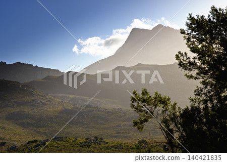 Mountains, environment and blue sky with summer, clouds and sunshine with landscape and weekend break. Empty, misty and grass with flowers or countryside with growth or travel with vacation or spring Mountains, environment and blue sky with summer, clouds and sunshine with landscape and weekend break. Empty, misty and grass with flowers or countryside with growth or travel with vacation or spring 140421835