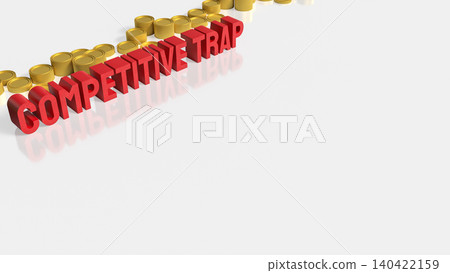 Competitive Trap Business Challenge 3d render. Competitive Trap Business Challenge 3d render. 140422159