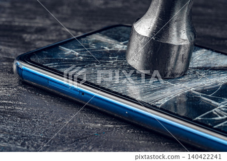 Digital gadget with tools. Repairing smartphone concept Digital gadget with tools. Repairing smartphone concept 140422241
