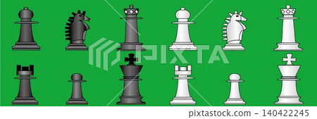 國際象棋棋子的向量圖 國際象棋棋子的向量圖 140422245