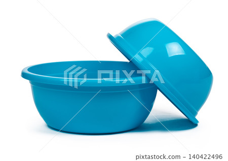 Plastic empty basin isolated on white background 140422496