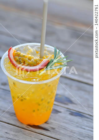 passion fruit juice , passion fruit soda or mocktail or cocktail passion fruit juice , passion fruit soda or mocktail or cocktail 140422761