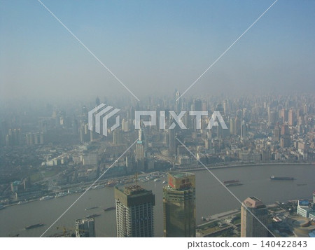 From the observation deck of the Shanghai World Financial Center in 2003. From the observation deck of the Shanghai World Financial Center in 2003. 140422843